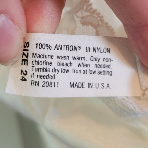 Vintage Liza Lawrence White Lace Trim Slip Dress - Picture 5 of 5